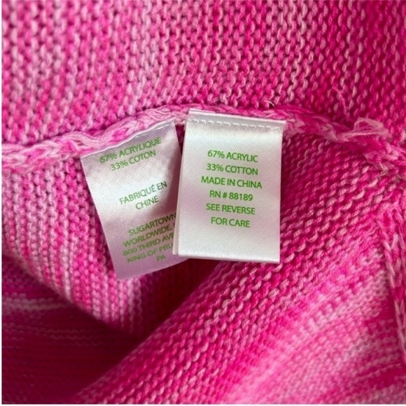 Lilly Pulitzer Jody Relaxed Shoulder Tassel Sweater Pink - Picture 8 of 8